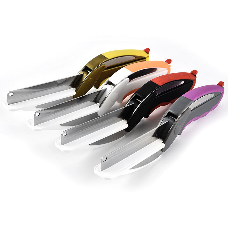 Multifunctional 2-in-1 Kitchen Scissors with Built-In Cutting Board