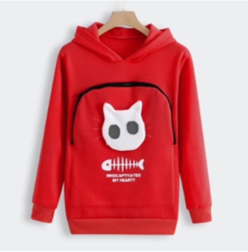 Unisex Cat Lovers Hoodie with Pet Paw Design – Soft Kangaroo Pocket Pullover