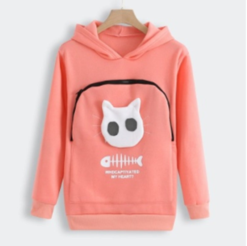 Unisex Cat Lovers Hoodie with Pet Paw Design – Soft Kangaroo Pocket Pullover