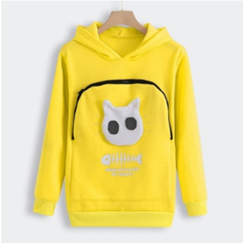Unisex Cat Lovers Hoodie with Pet Paw Design – Soft Kangaroo Pocket Pullover
