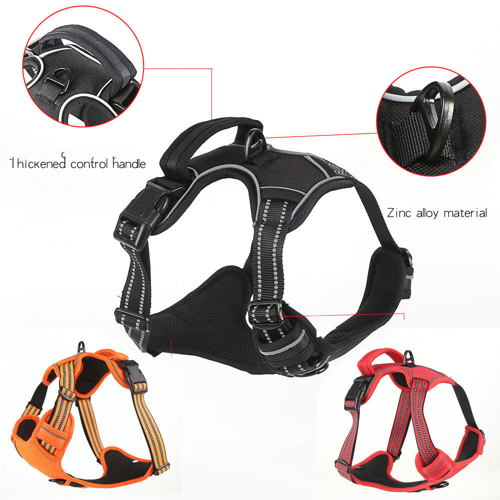No-Pull Reflective Dog Harness – Breathable Pet Vest for Comfort & Safety