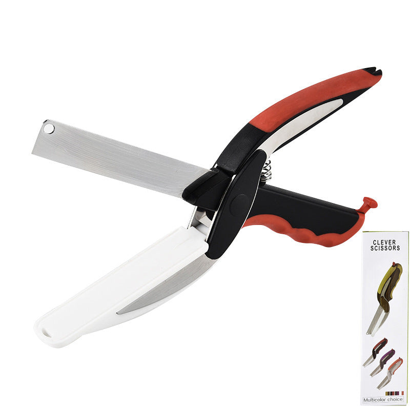 Multifunctional 2-in-1 Kitchen Scissors with Built-In Cutting Board