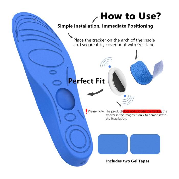 AirTag-Compatible Hidden Tracking Shoe Insoles