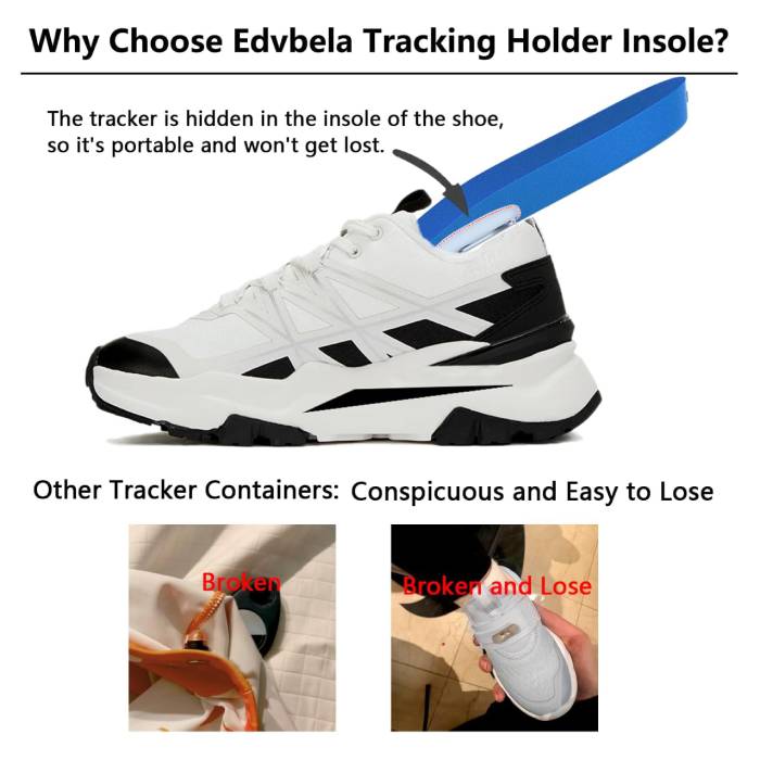AirTag-Compatible Hidden Tracking Shoe Insoles