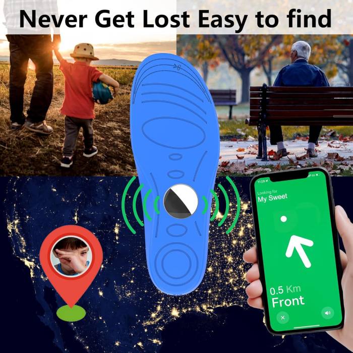 AirTag-Compatible Hidden Tracking Shoe Insoles