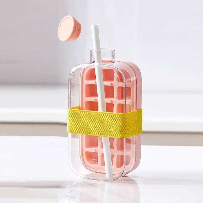 Ice Cube Tray with Straw