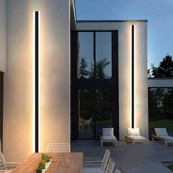Modern Waterproof Outdoor Long Strip LED Wall Lamp