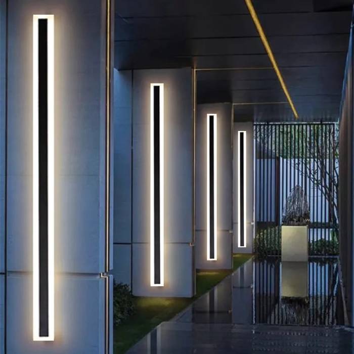 Modern Waterproof Outdoor Long Strip LED Wall Lamp