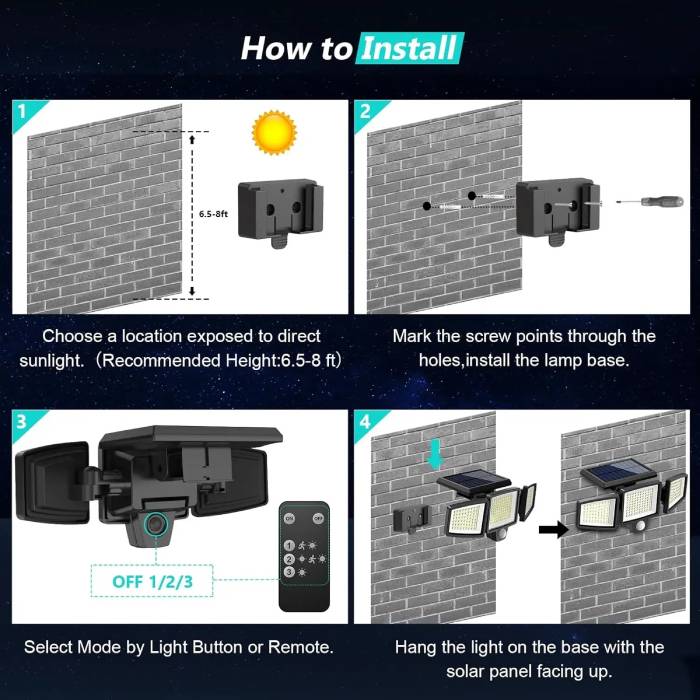 Outdoor Solar Motion Sensor Light