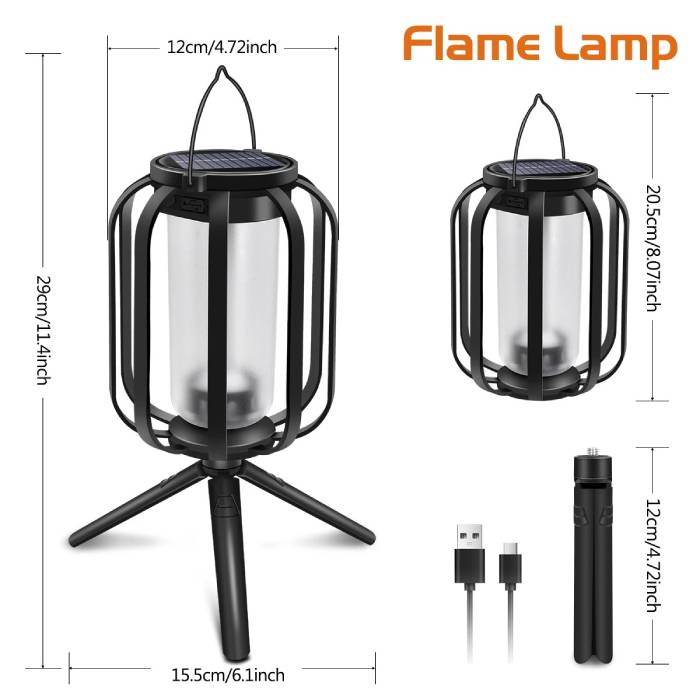 Outdoor Waterproof Solar Flame Lantern