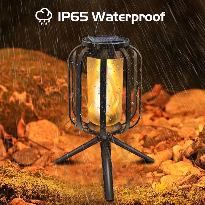 Outdoor Waterproof Solar Flame Lantern