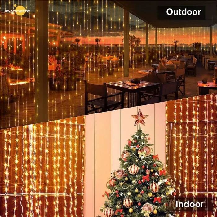 Outdoor Solar Curtain Lights