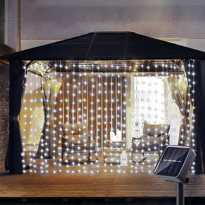Outdoor Solar Curtain Lights