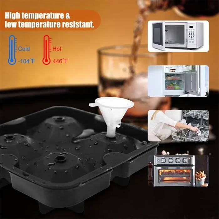 Premium Reusable Silicone Ice Cube Tray