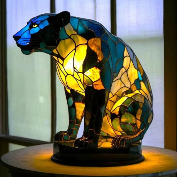LED Small Night Lamp Art Animal Statue Creative Home Desktop Decoration