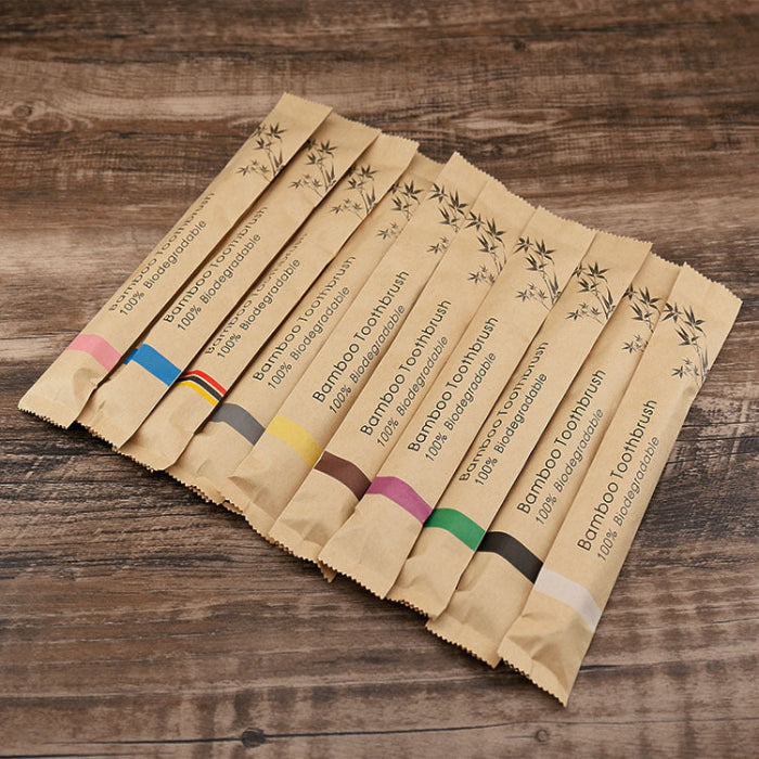 Eco-Friendly Bamboo Adult Toothbrush -30pcs