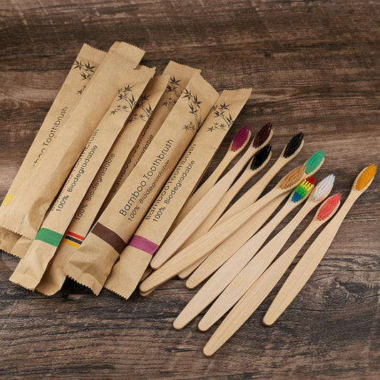 Eco-Friendly Bamboo Adult Toothbrush -30pcs