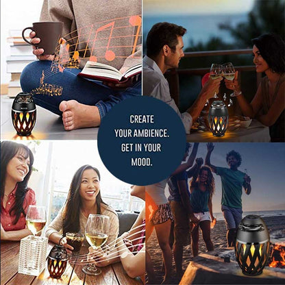 Flame Light Bluetooth Speaker – LED Torch Lamp with Crystal Clear Audio