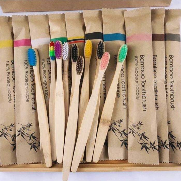 Eco-Friendly Bamboo Adult Toothbrush -30pcs