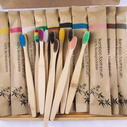 Eco-Friendly Bamboo Adult Toothbrush -30pcs