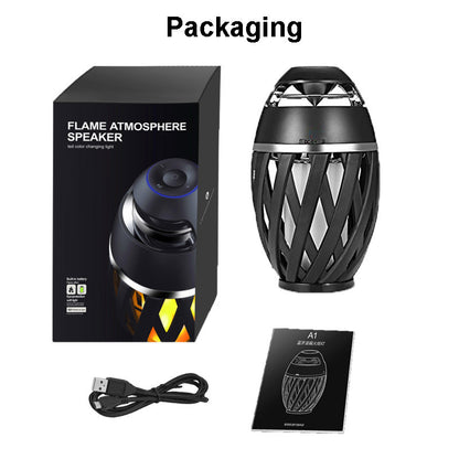 Flame Light Bluetooth Speaker – LED Torch Lamp with Crystal Clear Audio