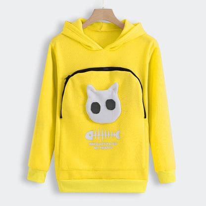 Unisex Cat Lovers Hoodie with Pet Paw Design – Soft Kangaroo Pocket Pullover