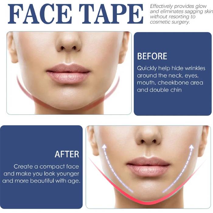 60pcs Anti-Wrinkle Face Lifting Strips