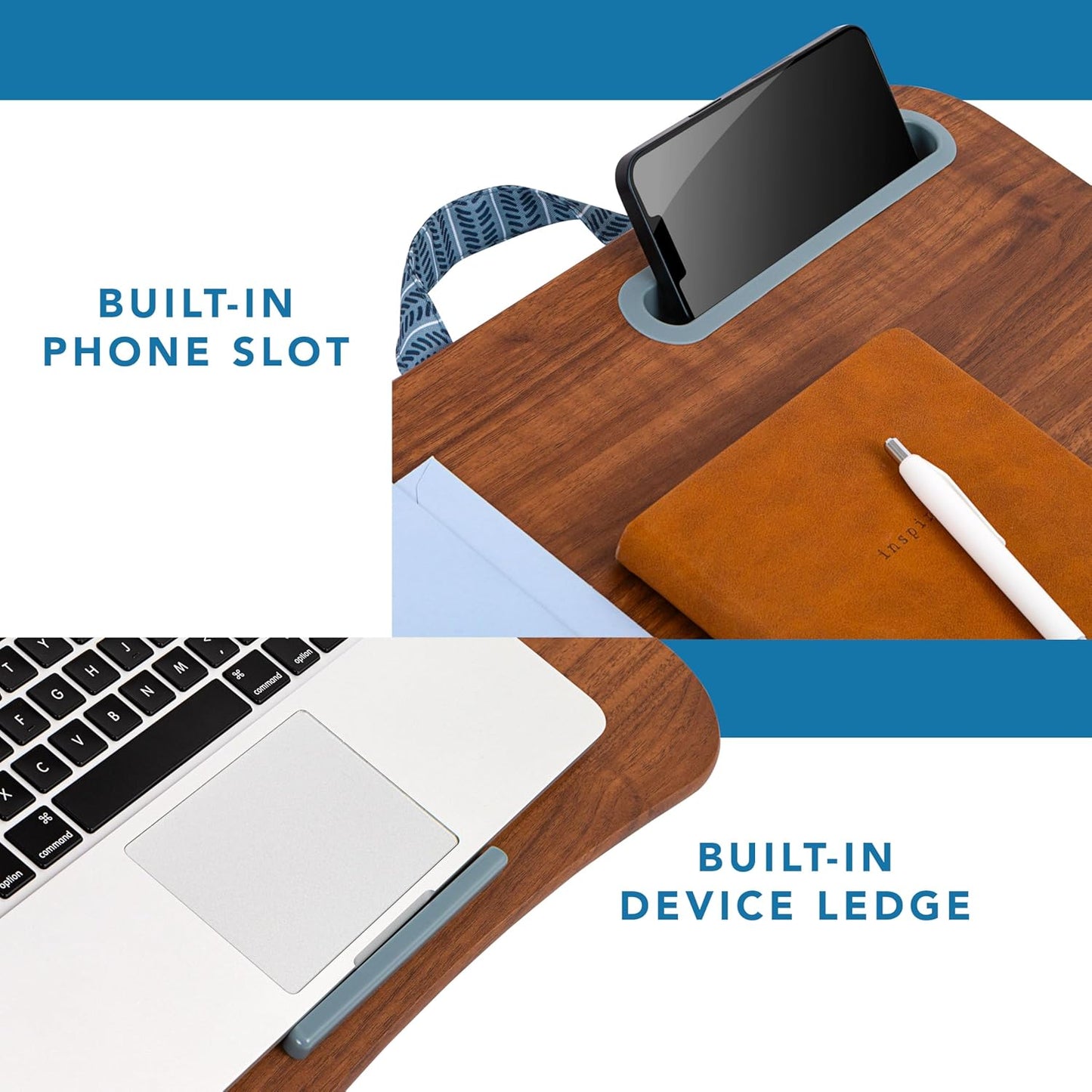 Designer Lap Desk with Phone Holder