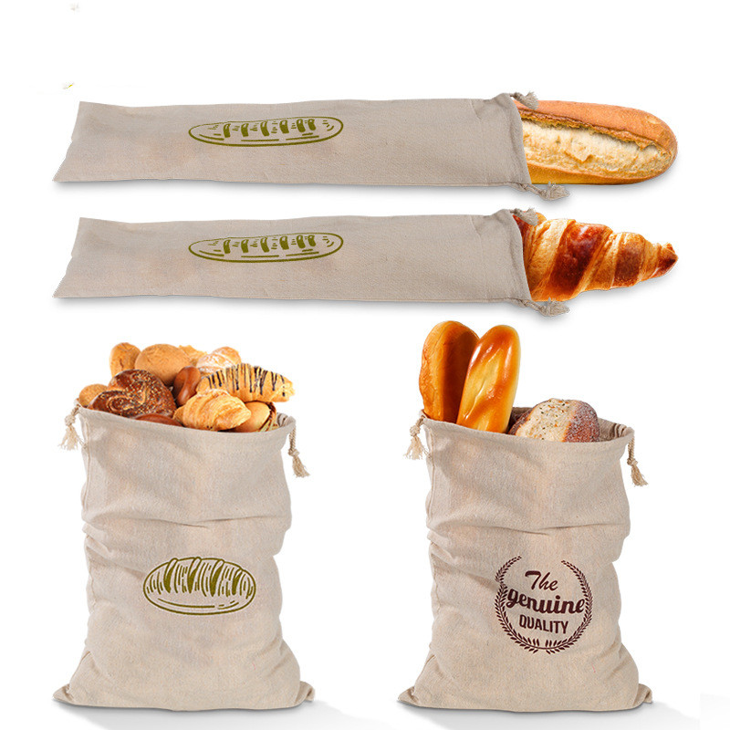 Beeswax Linen Bread Bag - 4 Sets
