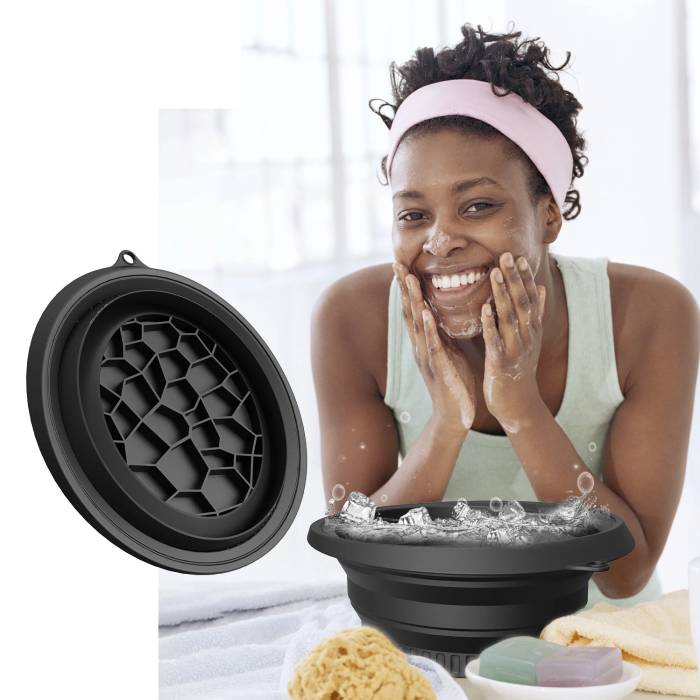 Foldable Silicone Face Ice Bath Bowl for Facials