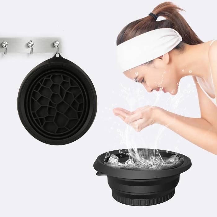 Foldable Silicone Face Ice Bath Bowl for Facials
