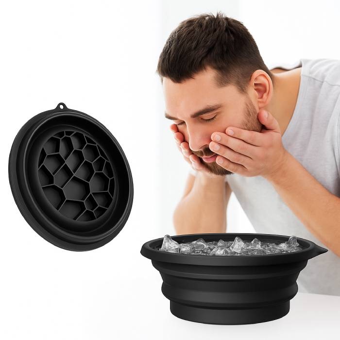 Foldable Silicone Face Ice Bath Bowl for Facials