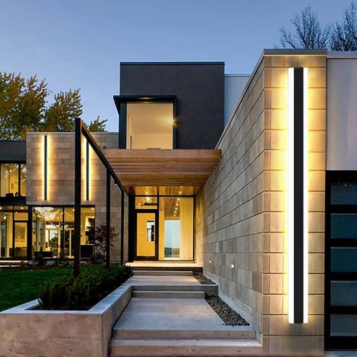 Modern Waterproof Outdoor Long Strip LED Wall Lamp