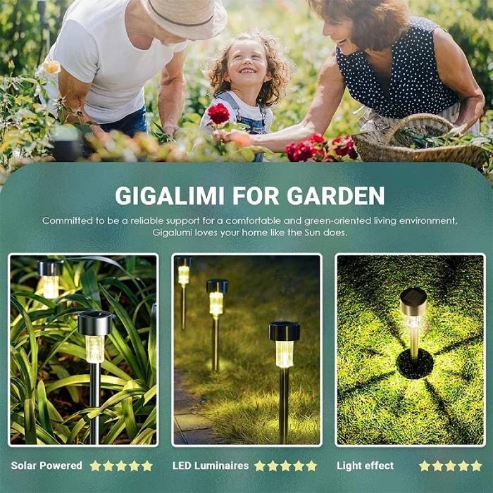 Outdoor Solar Garden Lights – Waterproof LED Pathway & Landscape Lighting