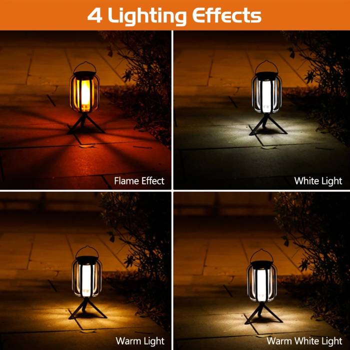 Outdoor Waterproof Solar Flame Lantern