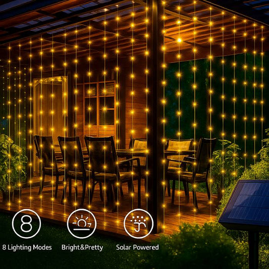 Outdoor Solar Curtain Lights