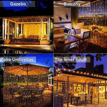 Outdoor Solar Curtain Lights