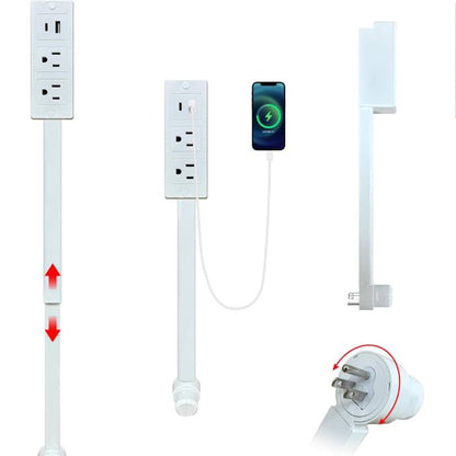 180° Rotating Electrical Outlet Extender with USB Ports