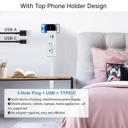 180° Rotating Electrical Outlet Extender with USB Ports