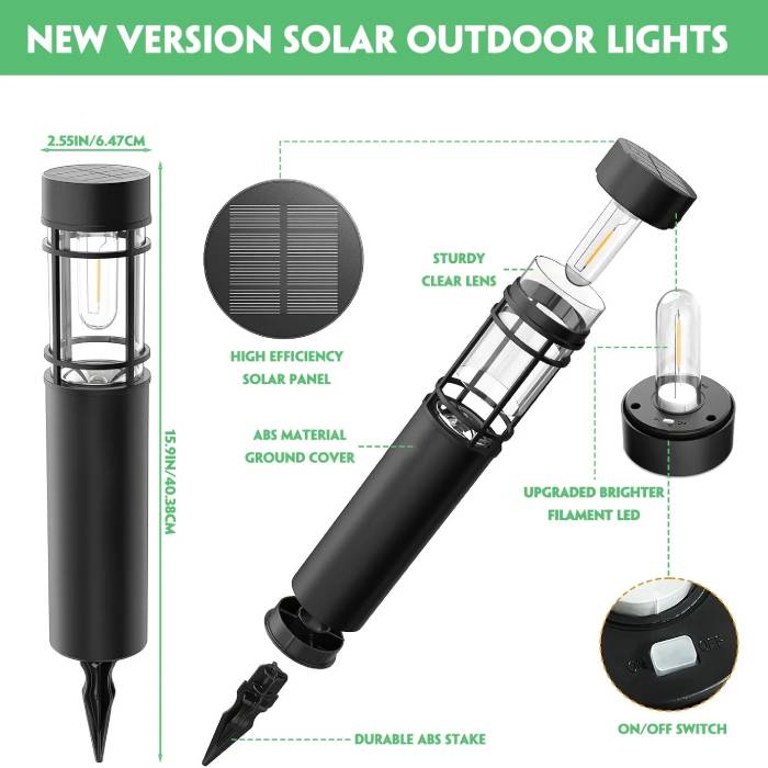 Upgraded Solar Pathway Lights – Outdoor LED Lighting