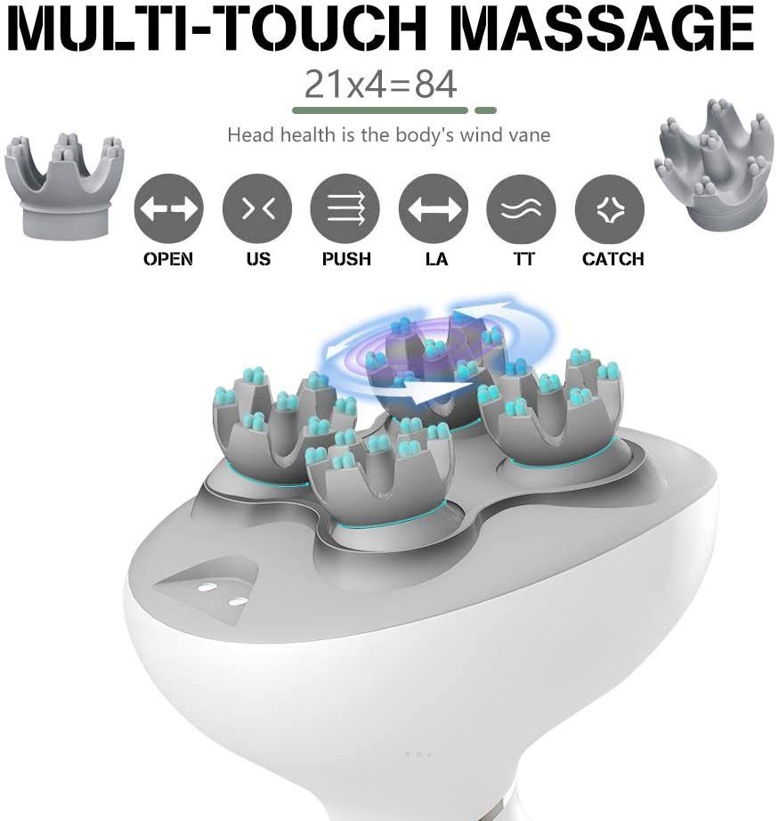Rechargeable Waterproof Electric Head & Scalp Massager